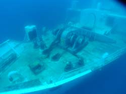 Anchor winch on the Vandenberg wreck in Key West